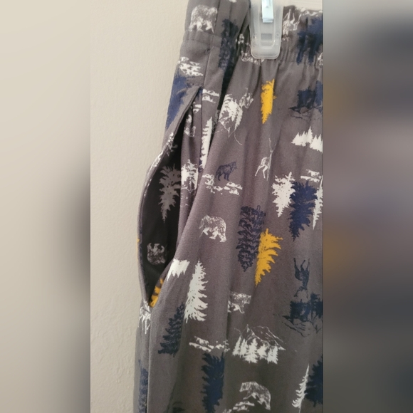 Mens camping hunter pj pants- polyester with forest print - Picture 6 of 6